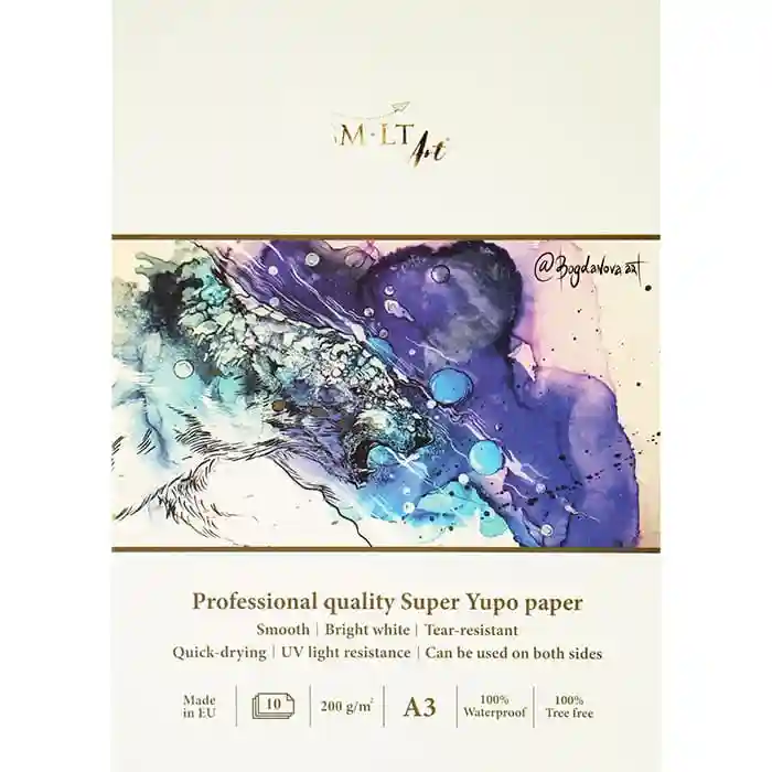 SMLT Bloc pentru desen Yupo PRO, A5, 10 file, 200g, sintetic, copertă rigidă