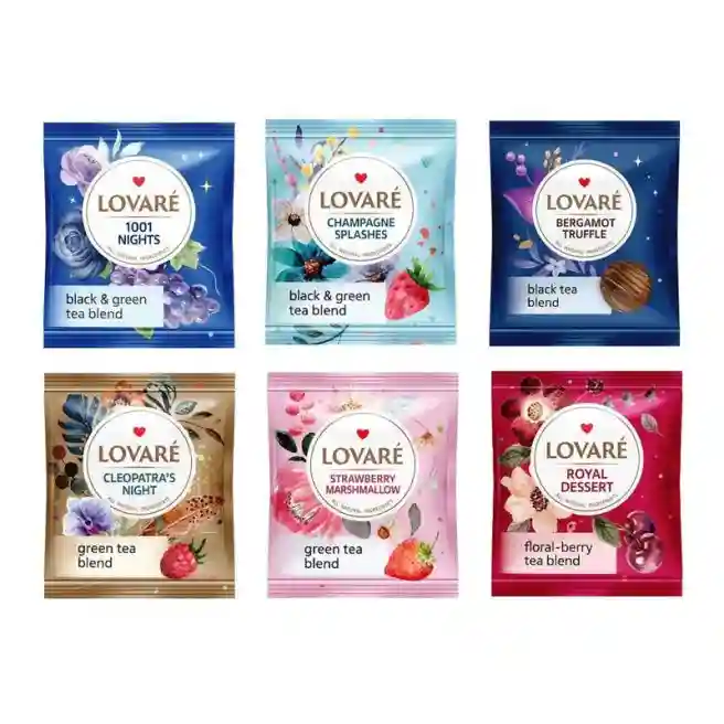 Ceai Lovare Set FEST TEA - 90 de pachete de ceai verde și negru
