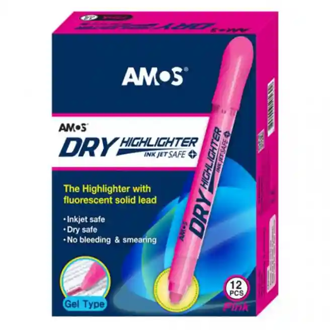 Textmarker AMOS uscat, roz