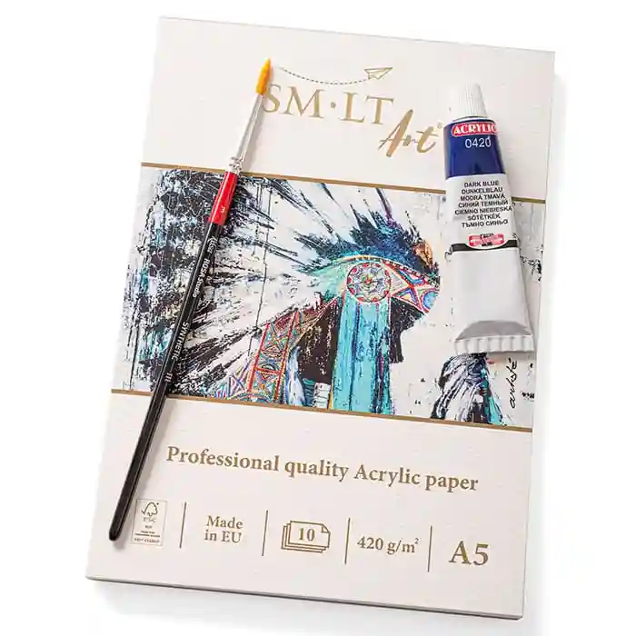 SMLT Bloc pentru acrilic PRO, A5, 10 file, 420g, copertă rigidă