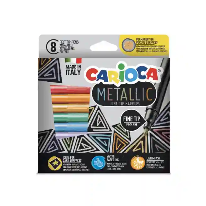 Set carioci Carioca Metallic Fine, 8buc