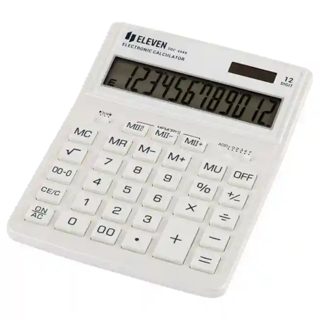 Calculator Eleven 12 cifre SDC-444X-WH, alb