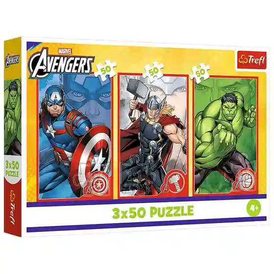 TF Пазлы "3x50" - Disney Marvel The Avengers, код 61465