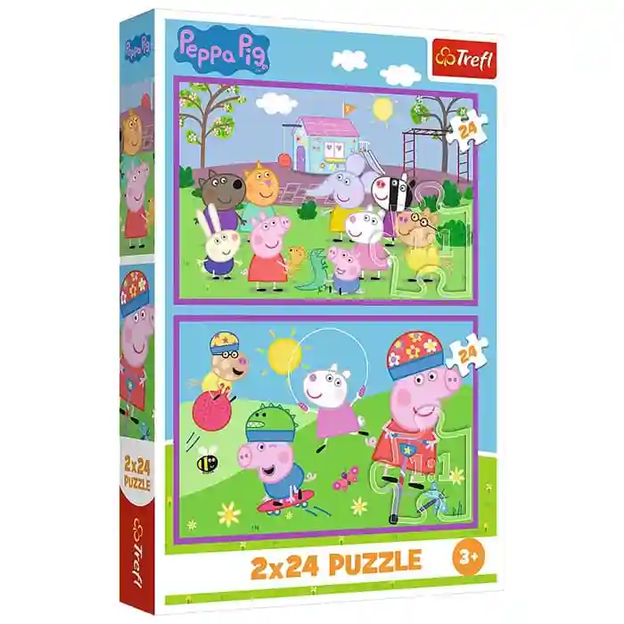 TF Puzzle "2x24" - Peppa on the playground, cod 61449