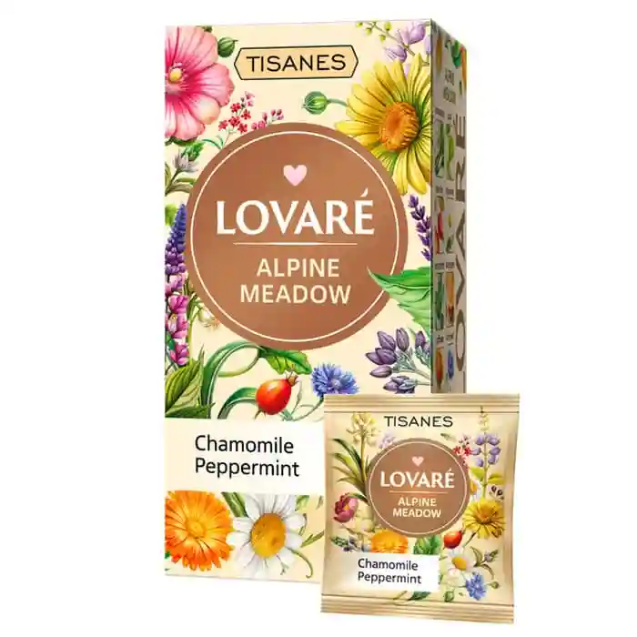 Чай LOVARE TISANES  Alpine Meadow 24 pak с ромашкой и мятой