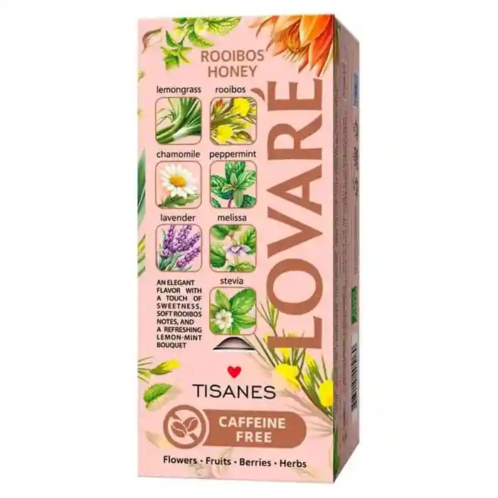 Чай LOVARE TISANES  Rooibos Honey 24 pak с ройбушем и цветами