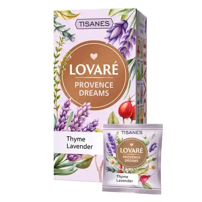 Чай LOVARE TISANES  Provance Drems 24 pak с чабрецом и лавандой в саше