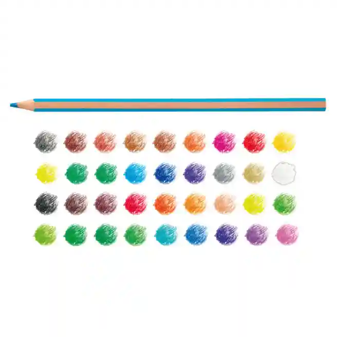 Set creioane colorate Carioca Supercolor, hexagonale, 36 culori