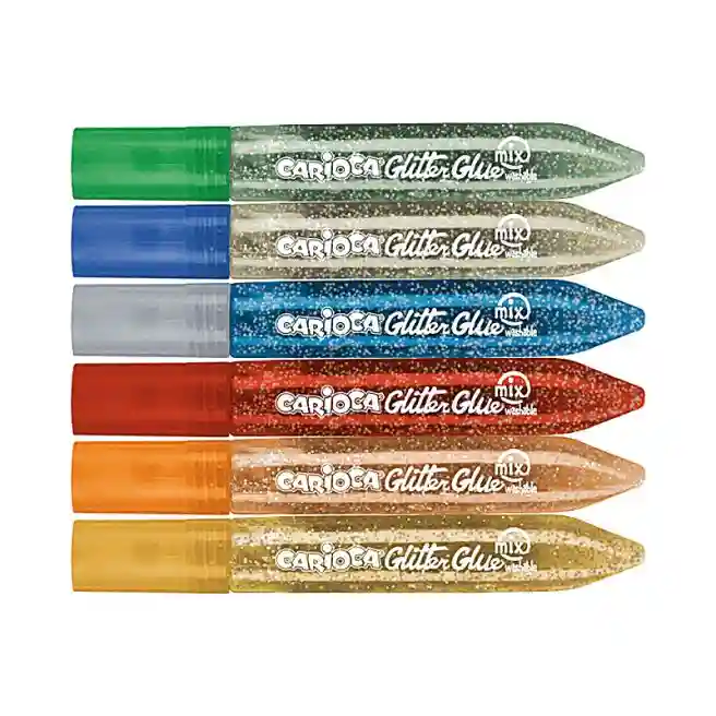 Adeziv-glitter Carioca, 6 bucăți*10,5 ml