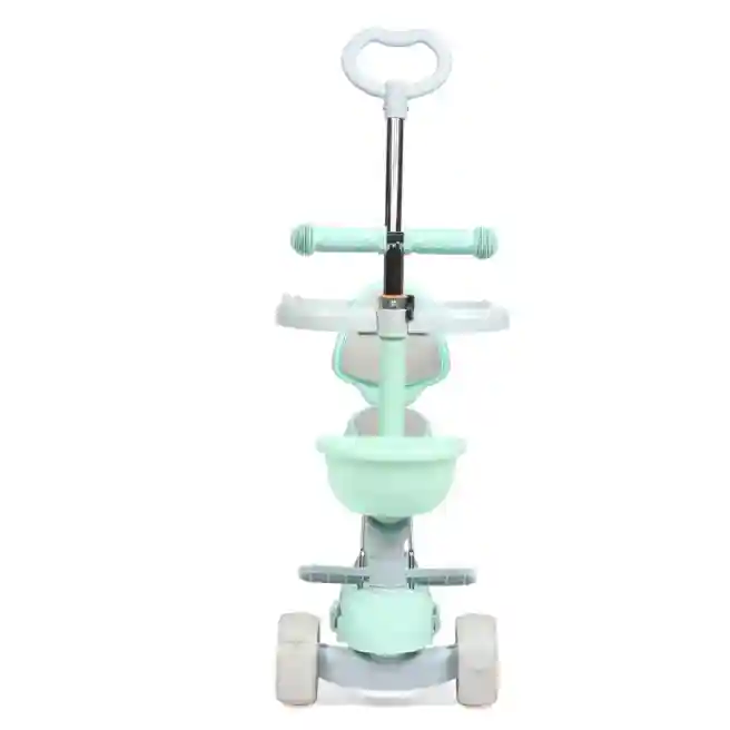 Trotinetă pentru copii 5 în1 (protecție,suport), menta, cod 147603