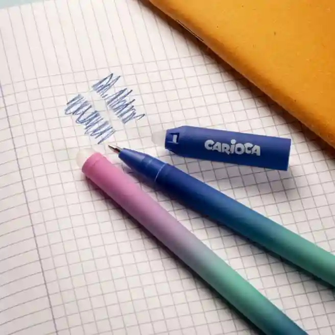 Ручка гелевая Carioca OOPS Easy 0,5 мм стирающиеся чернила, синяя