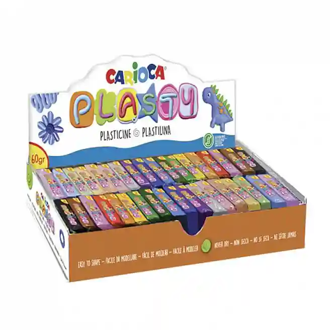 Plastilină Carioca Plasty 36g asortiment (set 36 bucăți)