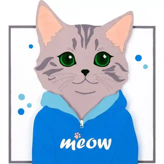 Набор, картина 3D, „Meow“, МДФ грунтованное, 18х20 см, ROSA Talent
