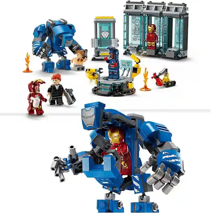 Конструктор LEGO Marvel Лаборатория Железного Человека: Зал Доспехов, арт. 76315