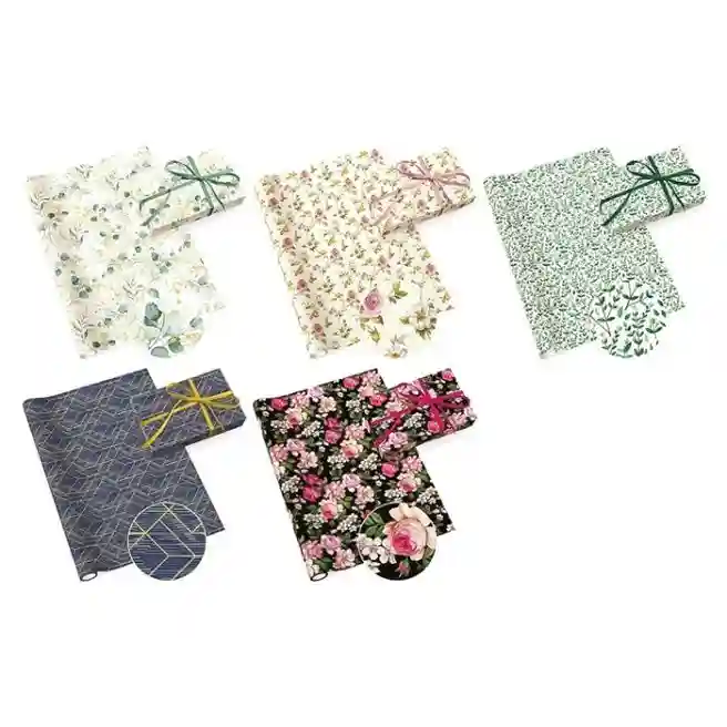Бумага упаковочная, 70x200 см, 70 г/м, N33, Floral mix