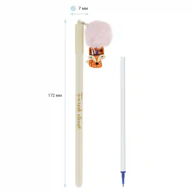 Pix gel ce se șterge Meshu "Fluffy Friends", albastru, 0,5 mm, asorti