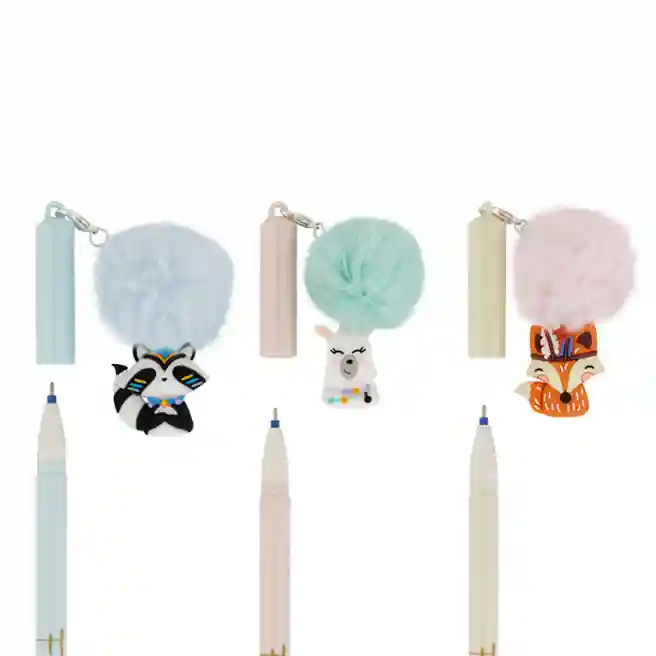 Pix gel ce se șterge Meshu "Fluffy Friends", albastru, 0,5 mm, asorti