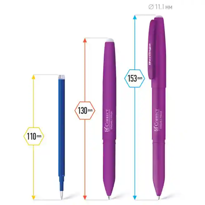 Pix cu gel ce se șterge Berlingo "Correct, 0,6mm,  albastru