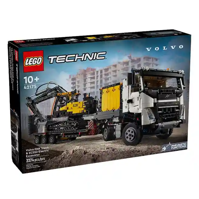 Конструктор LEGO Technic Грузовик Volvo FMX и электрический экскаватор EC230, арт. 42175