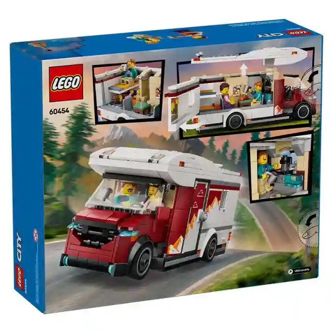 Constructor LEGO City Autocaravană de aventură pentru vacanțe în camping, art. 60454