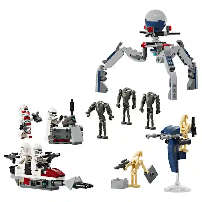 Constructor LEGO Star Wars Pachetul de luptă Clone Trooper și Battle Droid, art. 75372