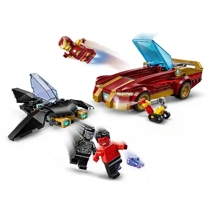 Конструктор LEGO Marvel Автомобиль Железного Человека и Черная Пантера против Красного Халка, арт. 76310