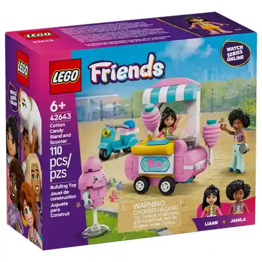 Constructor LEGO Friends Suport de vată de zahăr și scuter, art. 42643