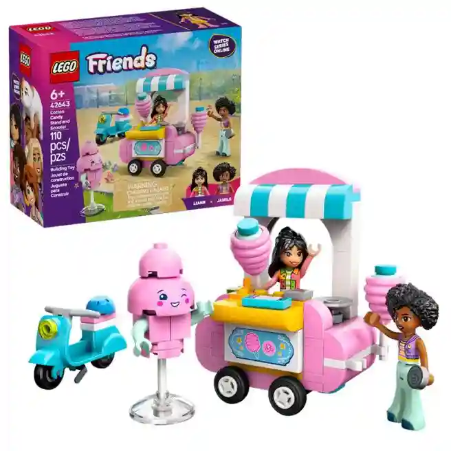 Constructor LEGO Friends Suport de vată de zahăr și scuter, art. 42643