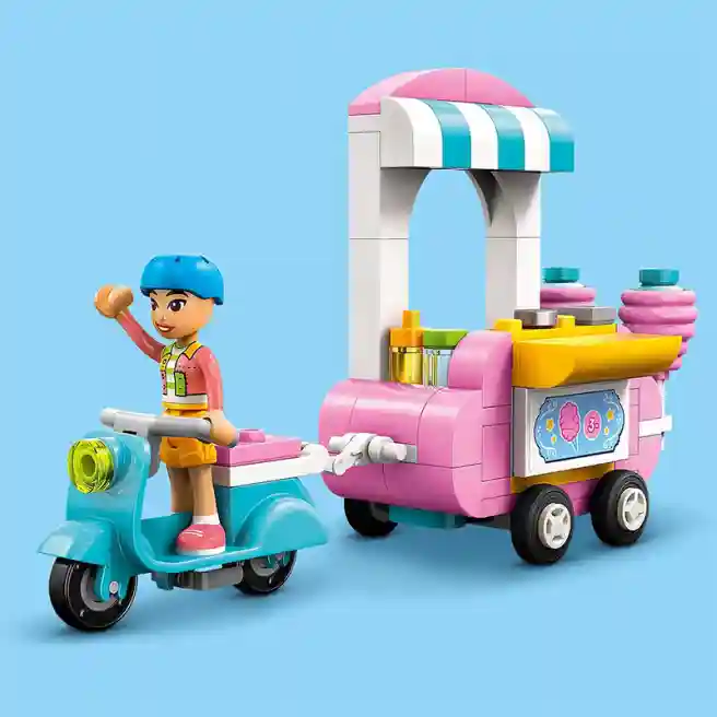 Constructor LEGO Friends Suport de vată de zahăr și scuter, art. 42643