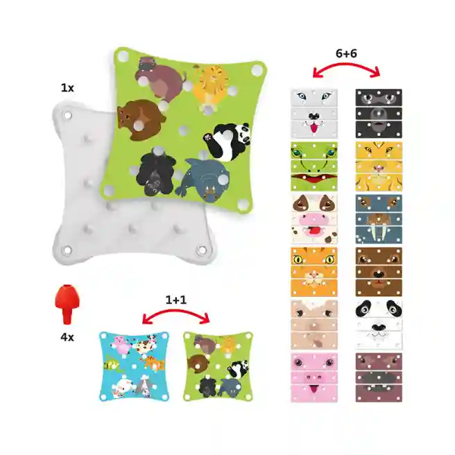 QC Puzzle Creaza animalul Quercetti, cod 58212