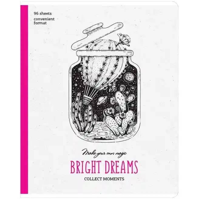 Тетрадь 96 листов клетка ArtSpace "Рисунки. Bright dreams"