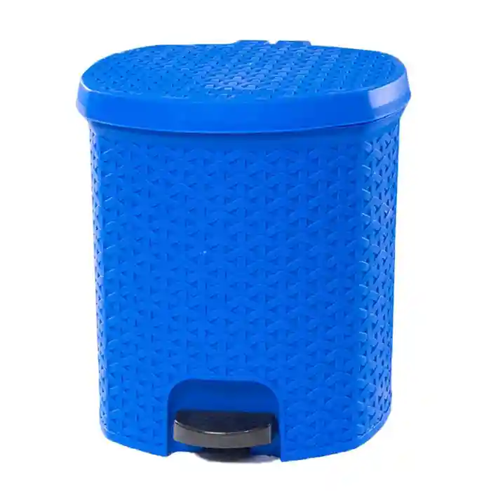 Coș de gunoi cu pedală 18 L Ratan albastru