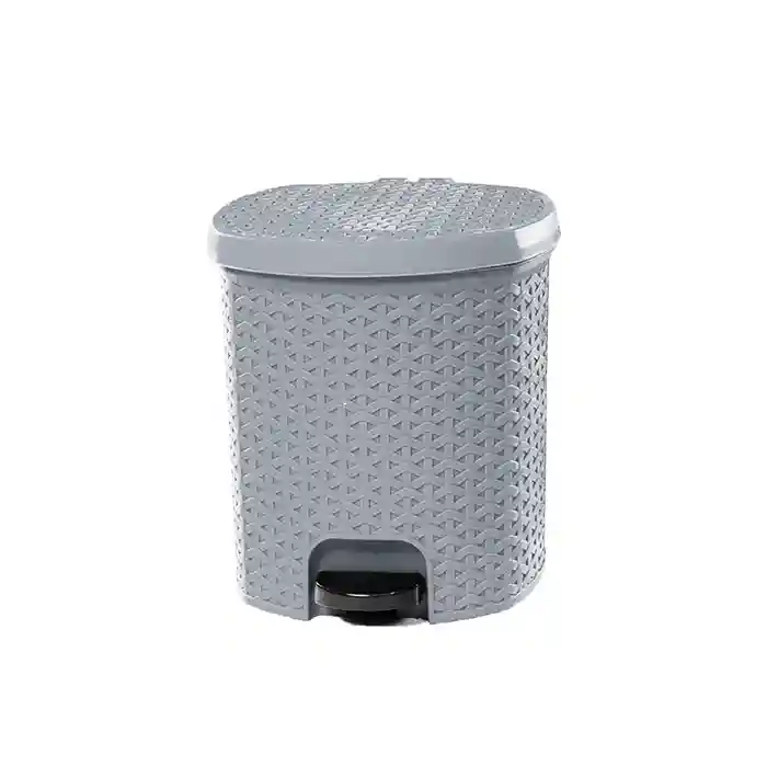 Coș de gunoi cu pedală 18 L Ratan metalic