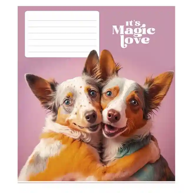 Тетрадь 12 листов, линейка, Star Its a magic love