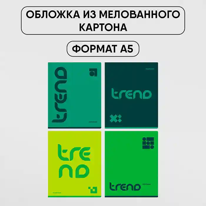Caiet 48 foi pătrățele BG "Monocolor. Green trend"