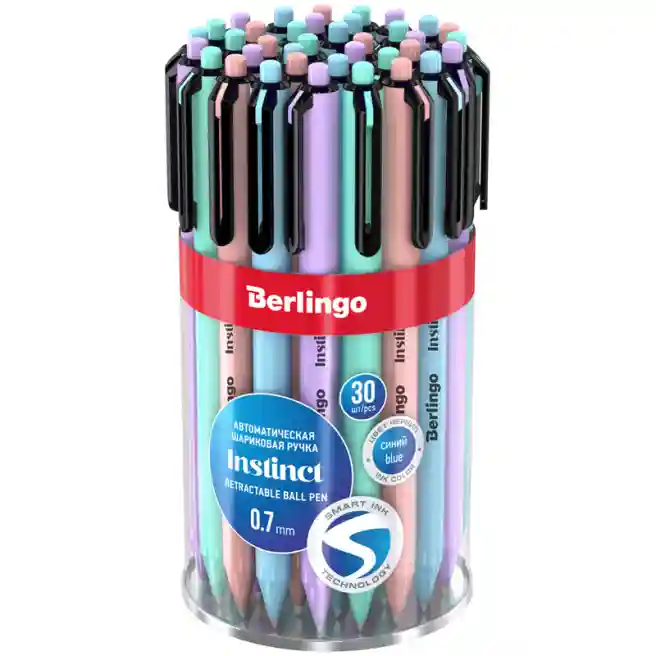 Pix bila cu buton Berlingo "Instinct", 0,7mm, albastru