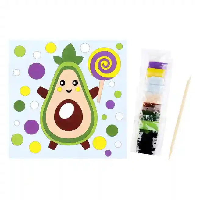 Aplicație din nisip "Avocado", de colorat