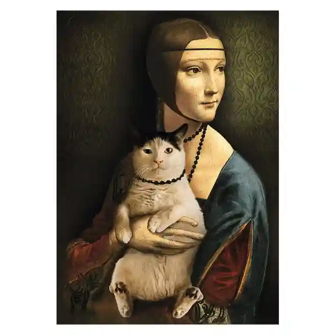 Дама с кошкой, 1000 элементов, код 47911