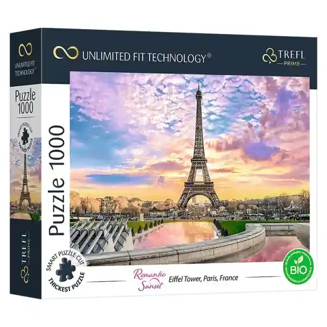 TF Пазлы "1000 UFT" - "Eiffel Tower, Paris, France", код 49888