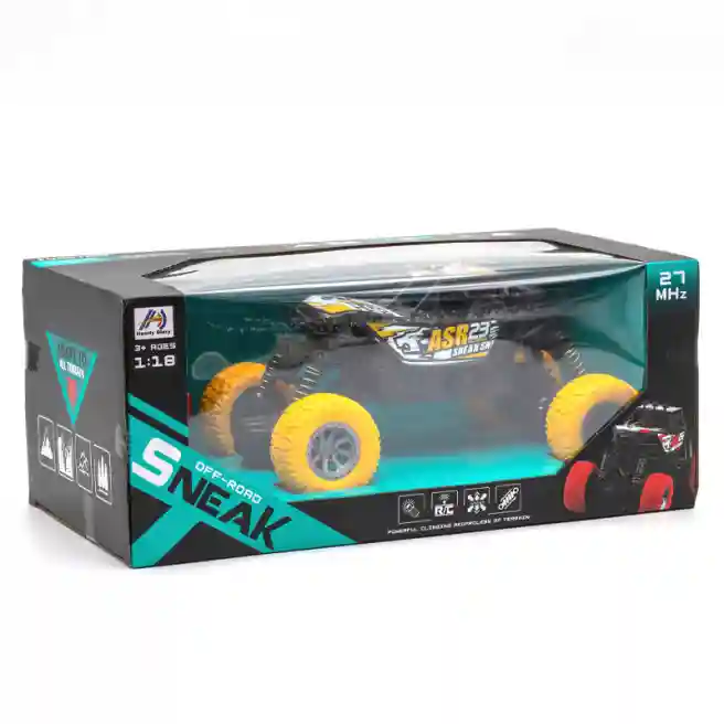 Mașină 1:18 cu telecomandă "SNEAK" galbenă, cod 410076