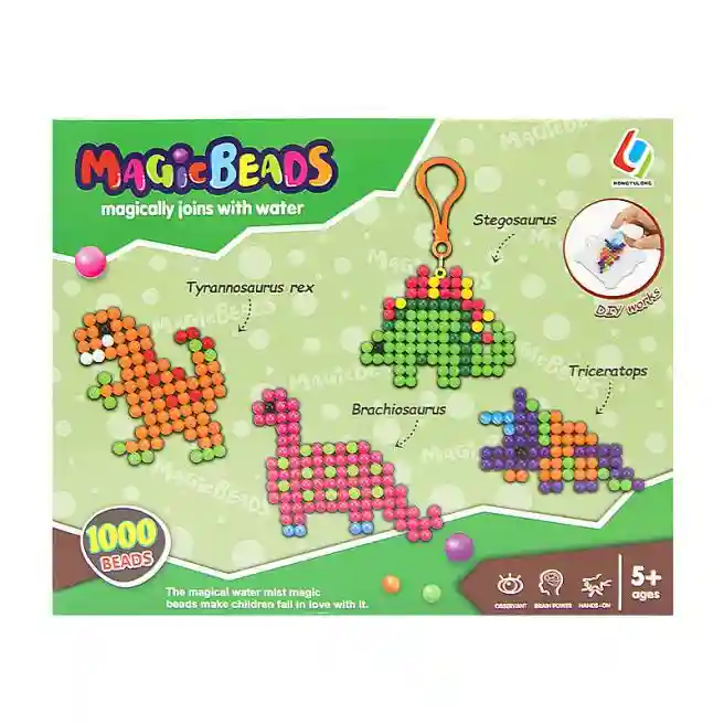 Set aquamosaic, 1000 un., Tyrannosaurus, Brachiosaurus, Stegosaurus, Triceratops, cod 702216