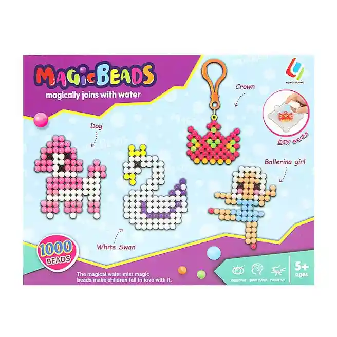 Set aquamosaic, 1000 un., Pudel, lebada, coroana, balerina, cod 702218