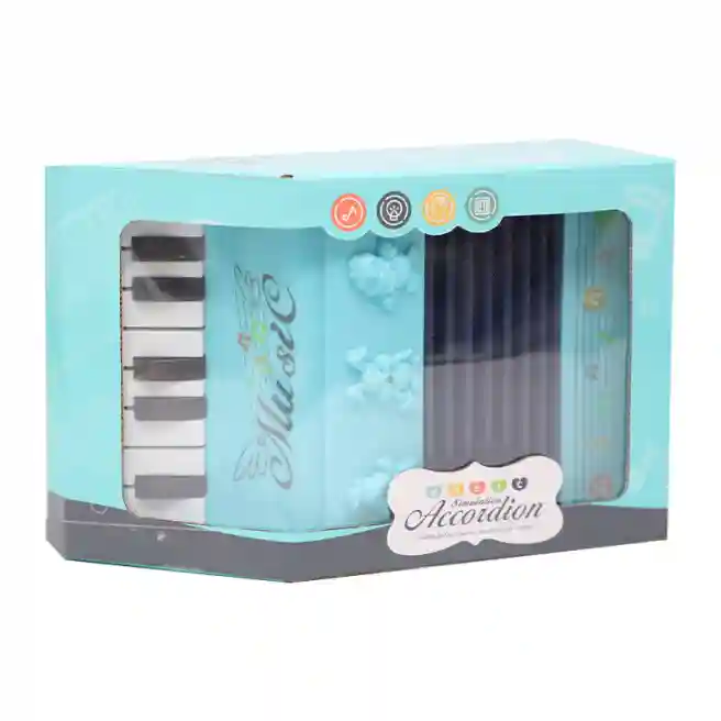 Jucărie acordeon, albastru deschis, cod 722003