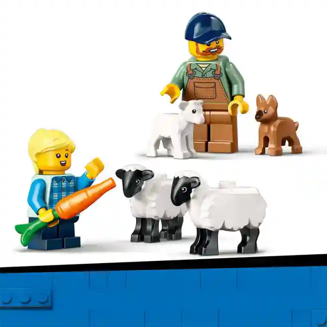 Конструктор LEGO City Красный фермерский трактор с прицепом и овцами, арт. 60461