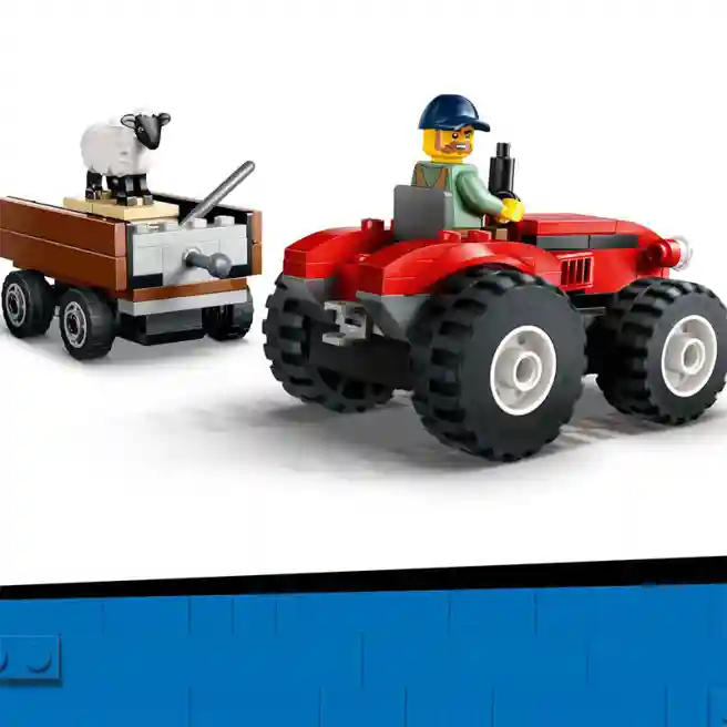 Конструктор LEGO City Красный фермерский трактор с прицепом и овцами, арт. 60461