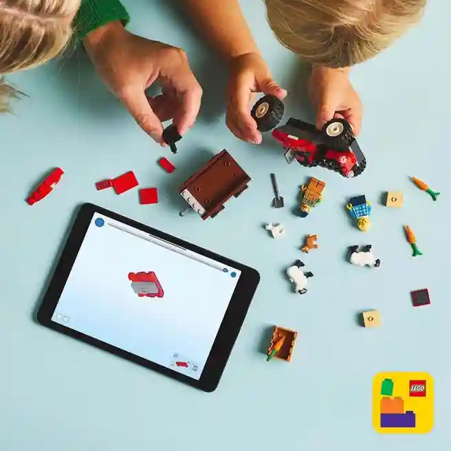 Конструктор LEGO City Красный фермерский трактор с прицепом и овцами, арт. 60461