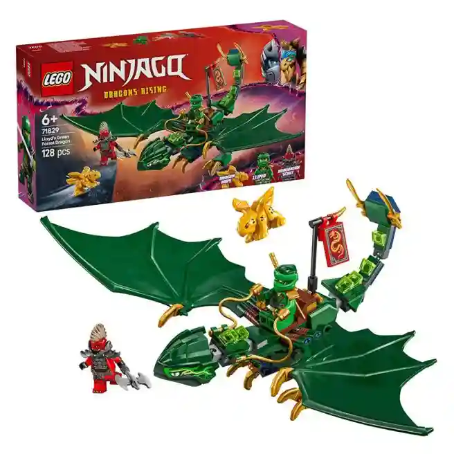 Constructor LEGO Ninjago Dragonul Lloyds Green Forest, art. 71829