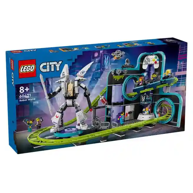 Конструктор LEGO City Парк американских горок «Мир роботов», арт. 60421