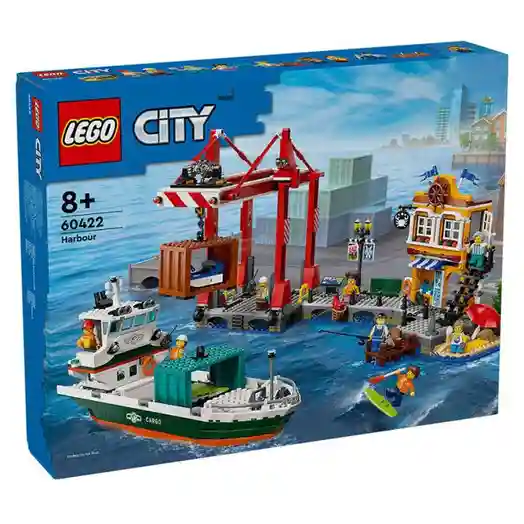 Constructor LEGO City Portul de la malul mării cu navă de marfă, art. 60422
