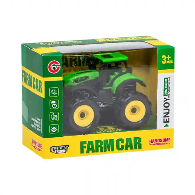 Tractor cu inertie "Farm car", verde, cod 582157
